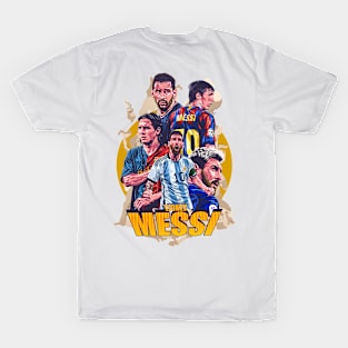 Messi's Evolution: A Visual Journey Through Footballing History T-Shirt